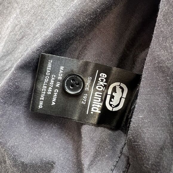 Ecko Unltd Men's Gray Short Sleeve Casual Button Shirt 2XL - Picture 5 of 7